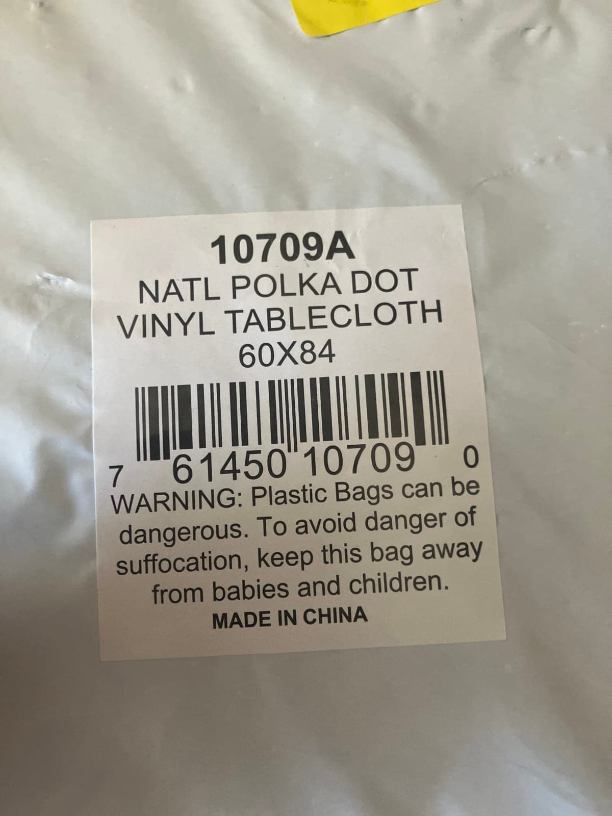 National Polka Dot Vinyl Tablecloth 60x84