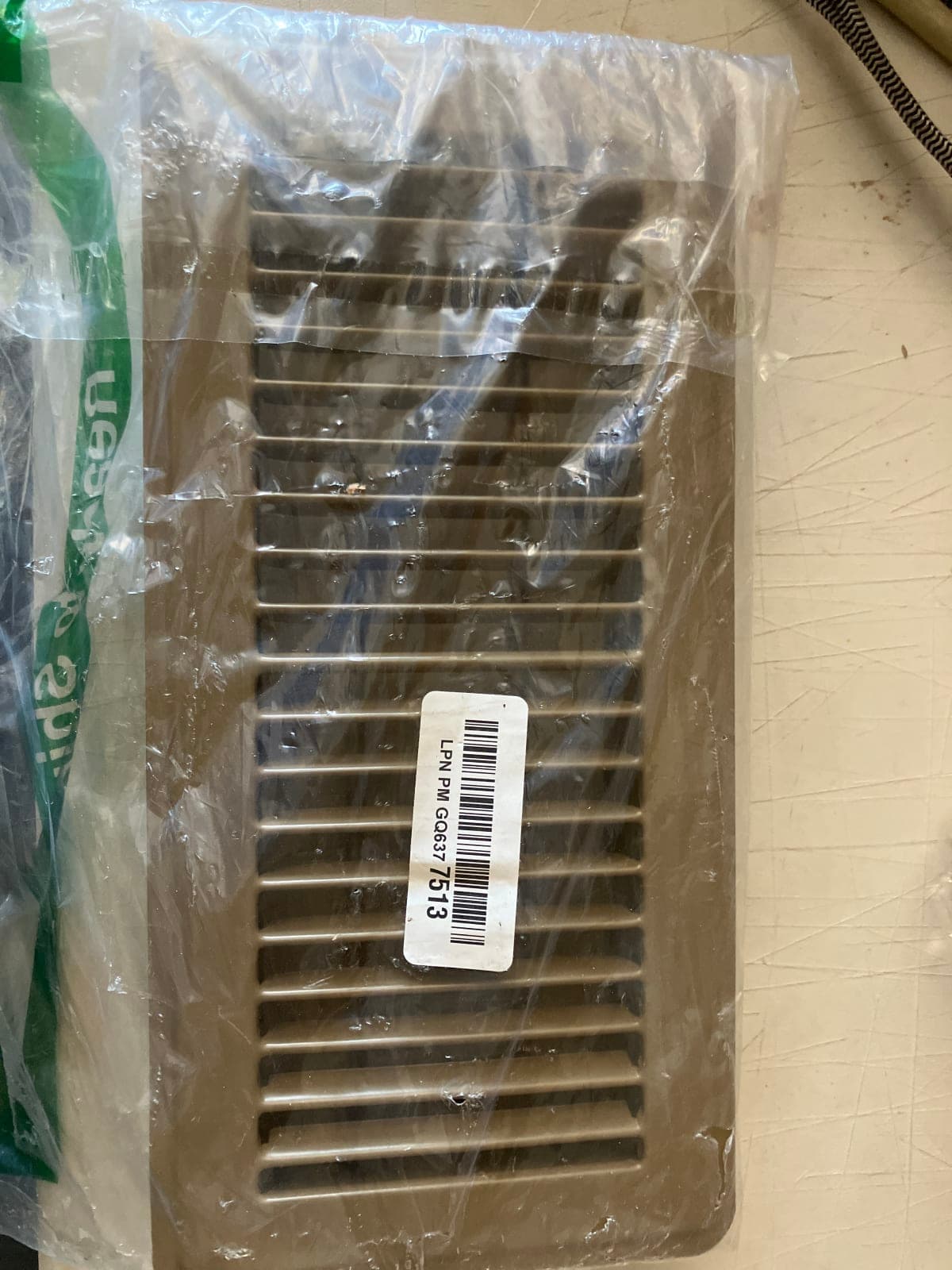 Plastic Vent Cover Grate - Brown 12x6 inch