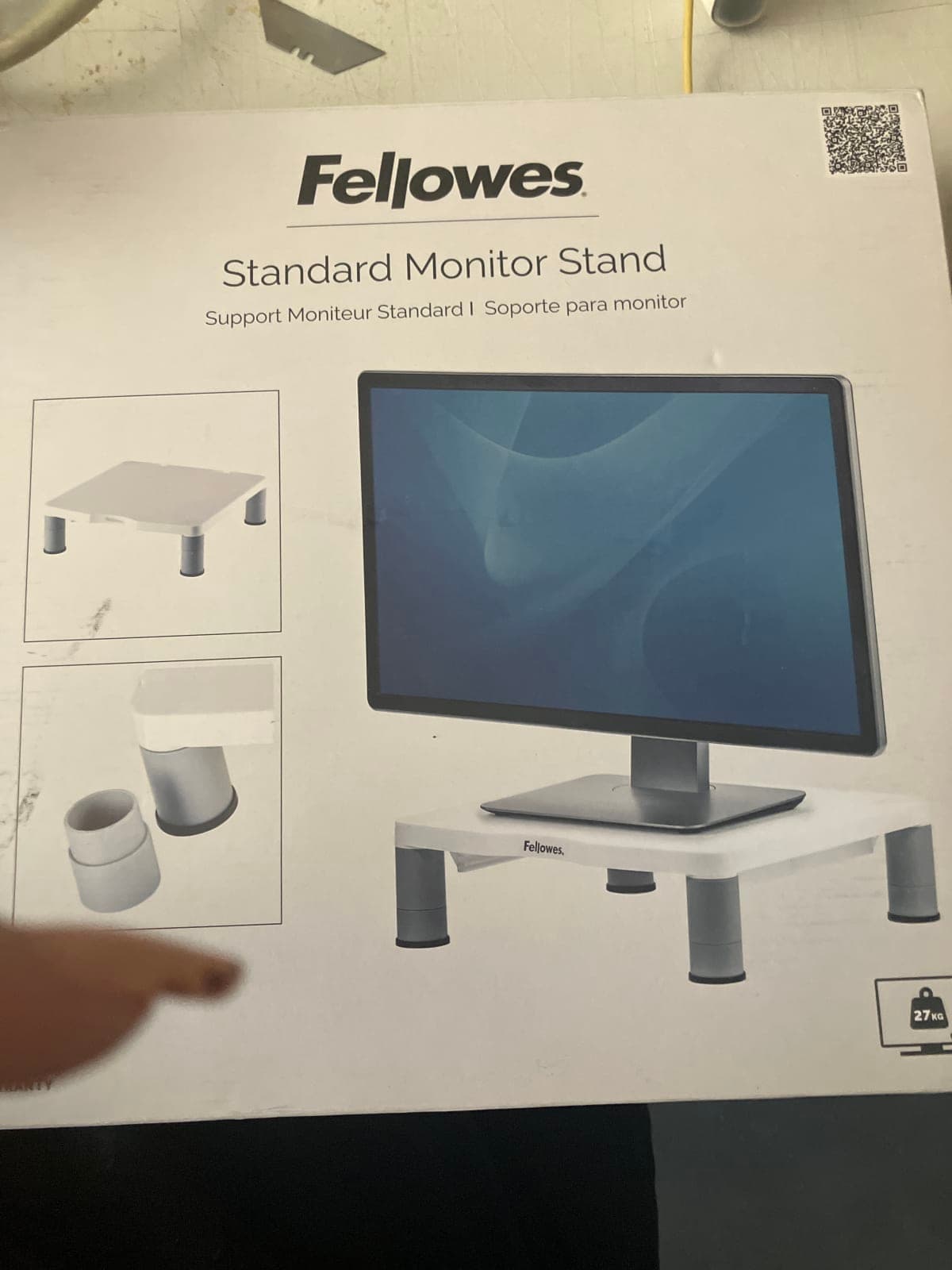Fellowes Standard Monitor Stand - Ergonomic Desk Solution