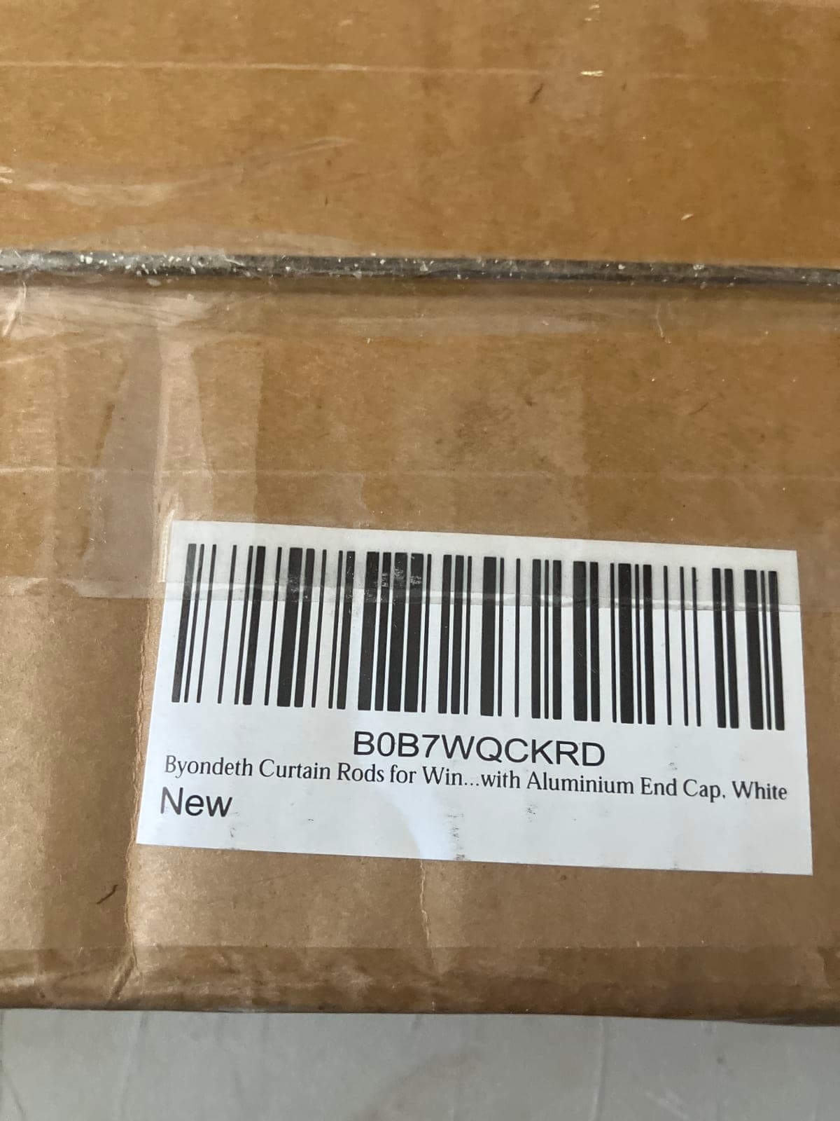 Byondeth Curtain Rods with Aluminum End Cap - White