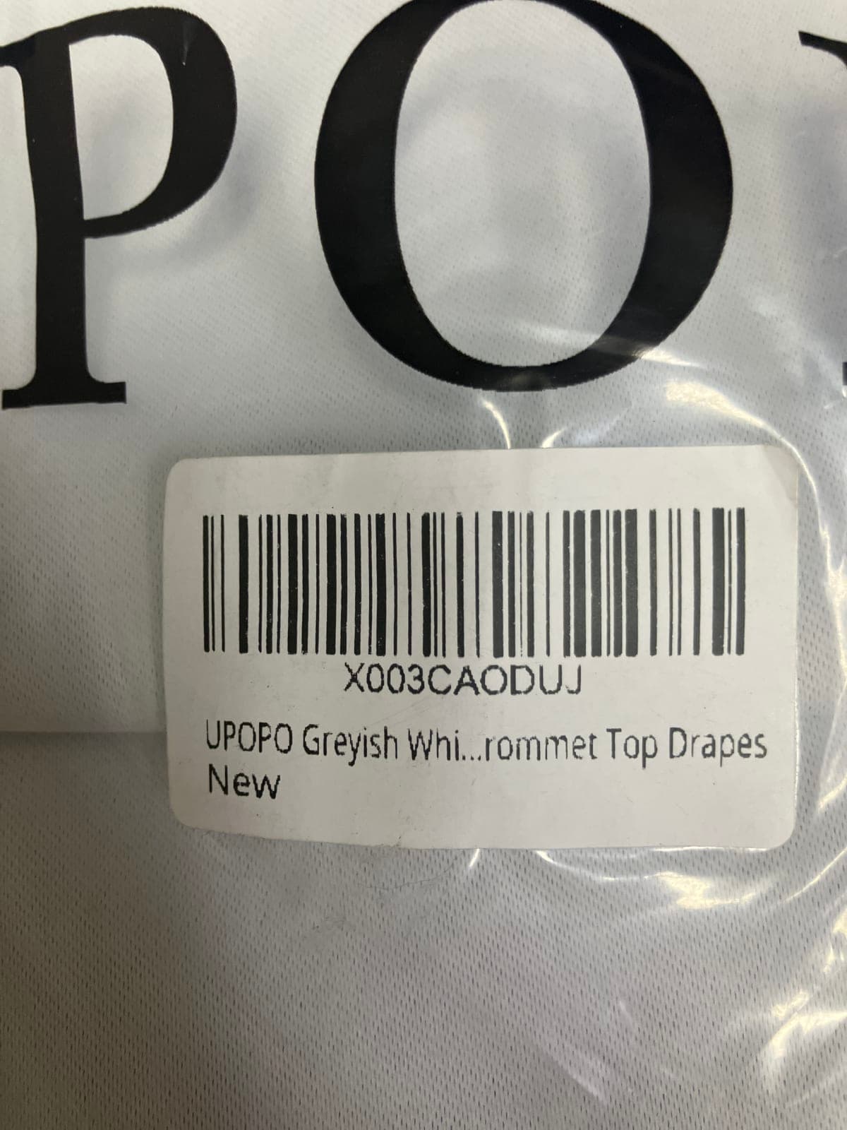 UPOPO Greyish White Grommet Top Drapes