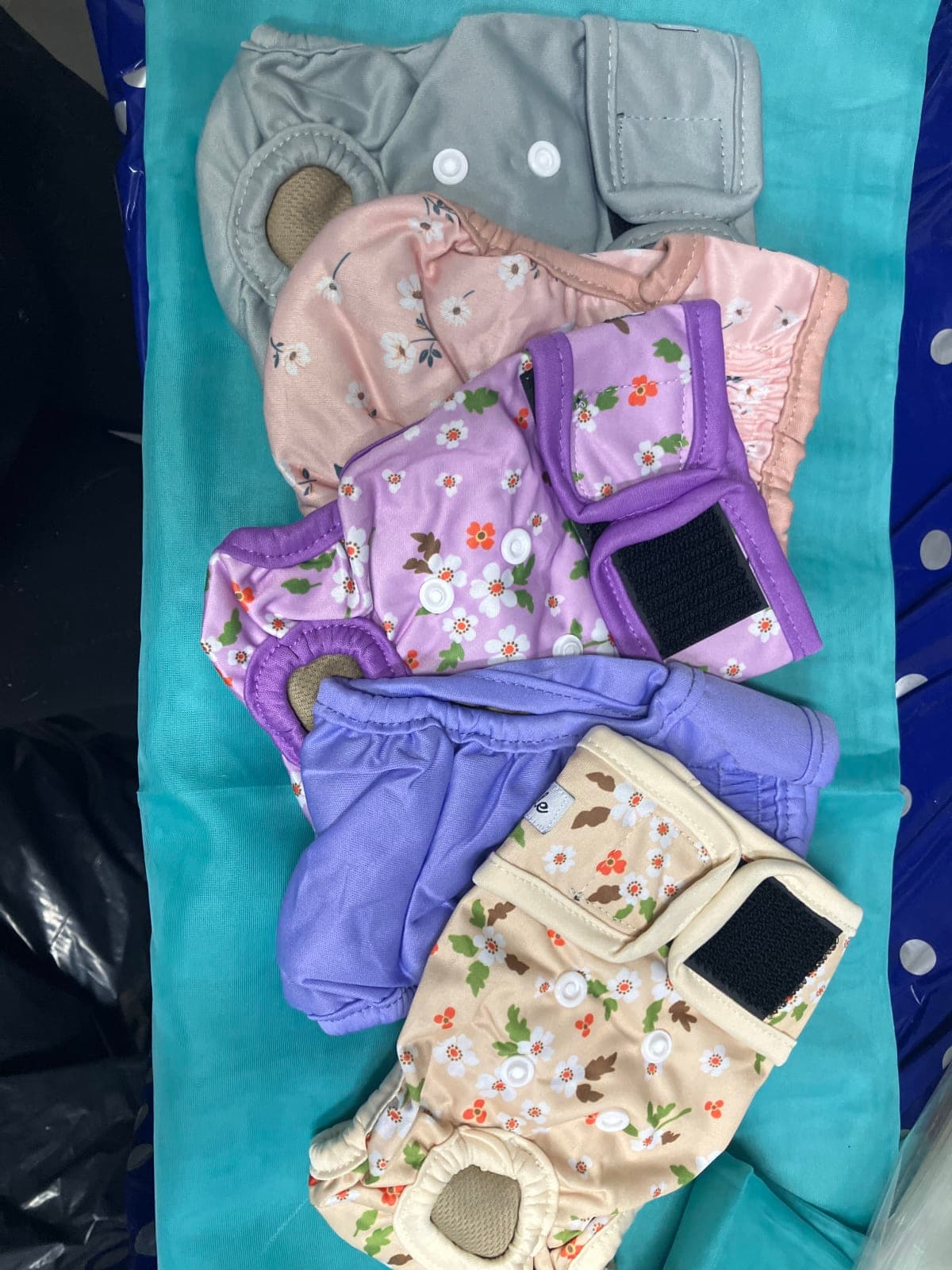 Reusable pet Cloth Diapers Set - Various Colors and Patterns