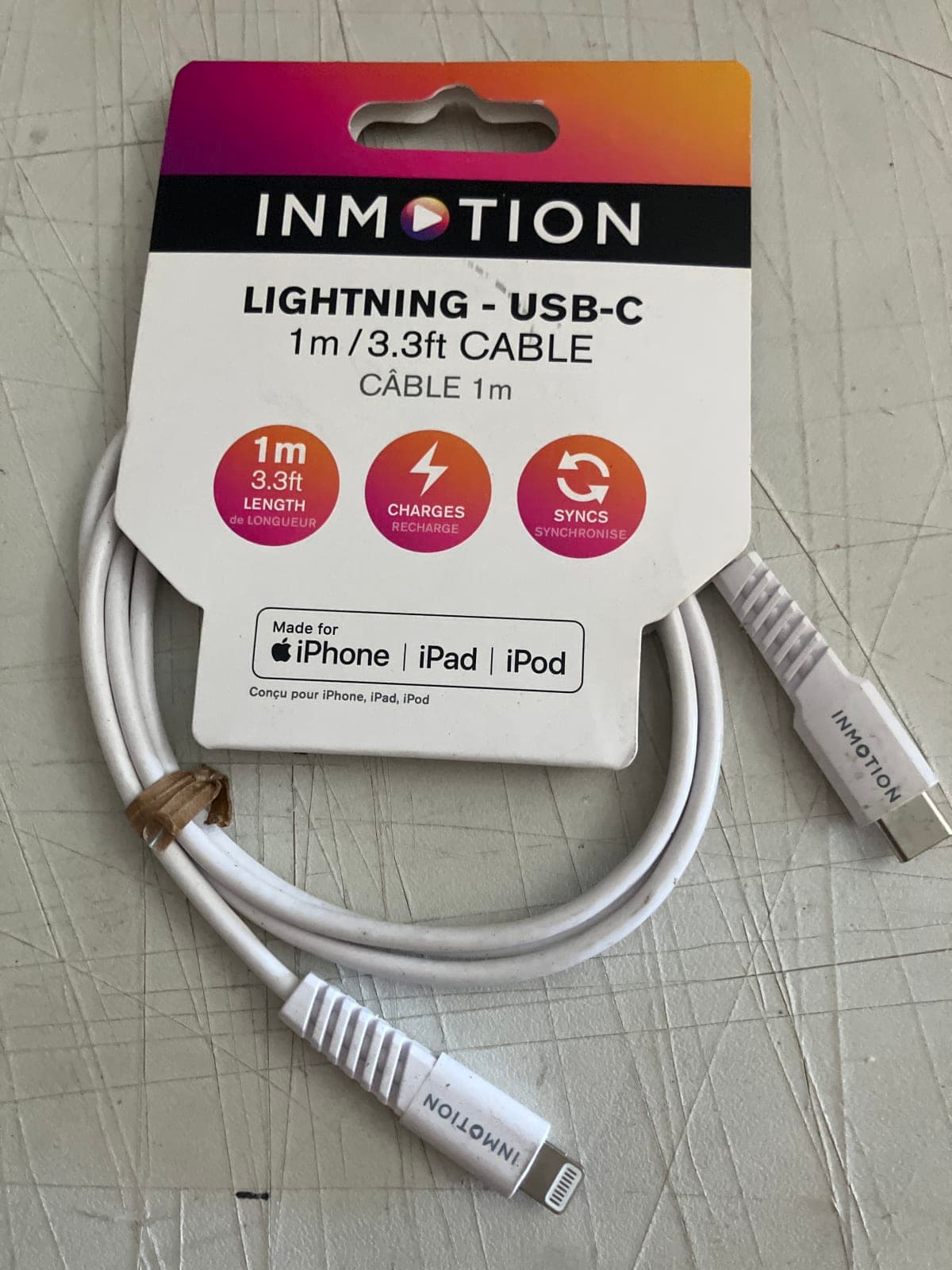 InMotion Lightning to USB-C Cable 1m / 3.3ft