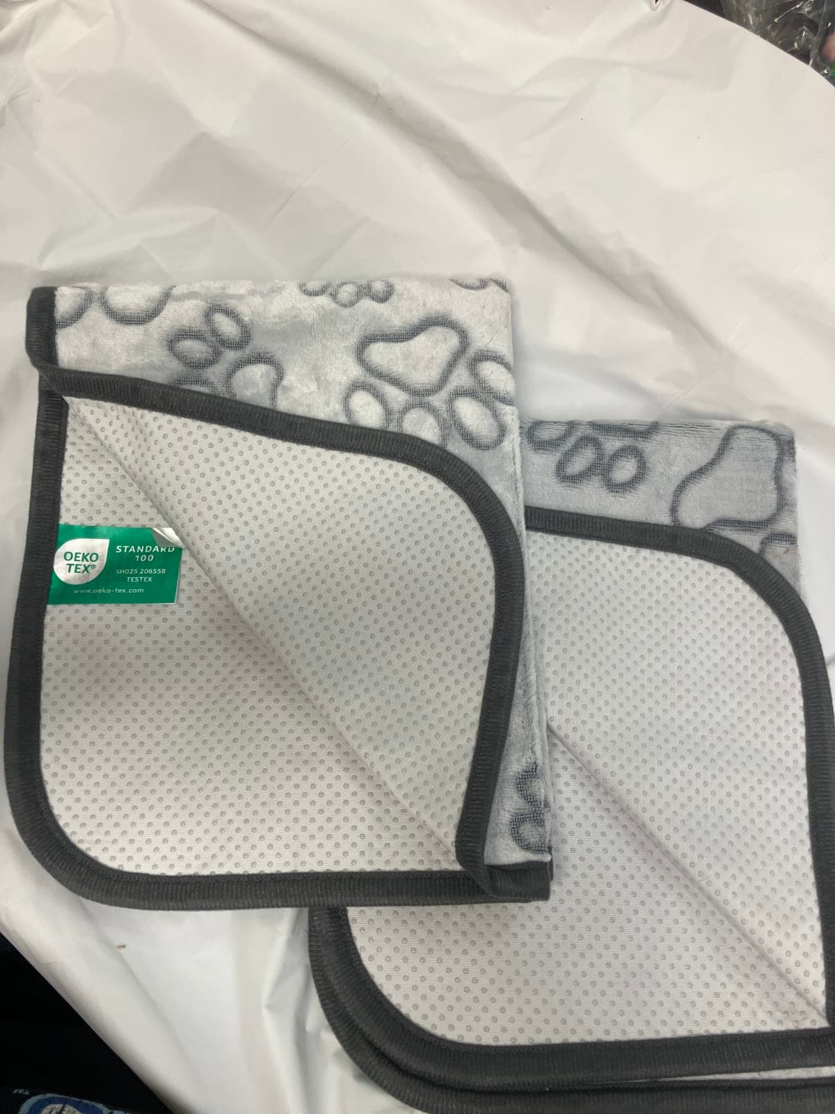 Oeko-Tex Certified Pet Paw Print Cleaning Cloths - Set of 2
