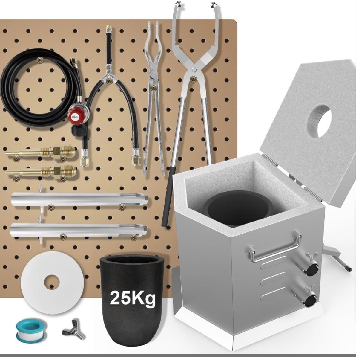 25Kg Melting Furnace Kit with Tools and Accessories